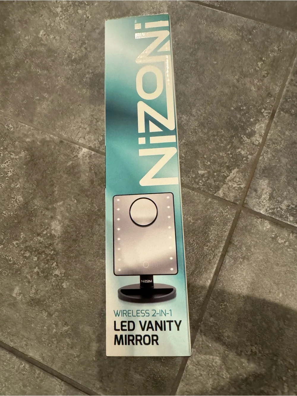 NiZONI Wireless 2-in-1 LED Vanity Mirror 10X Magnification 16X bright LED NEW